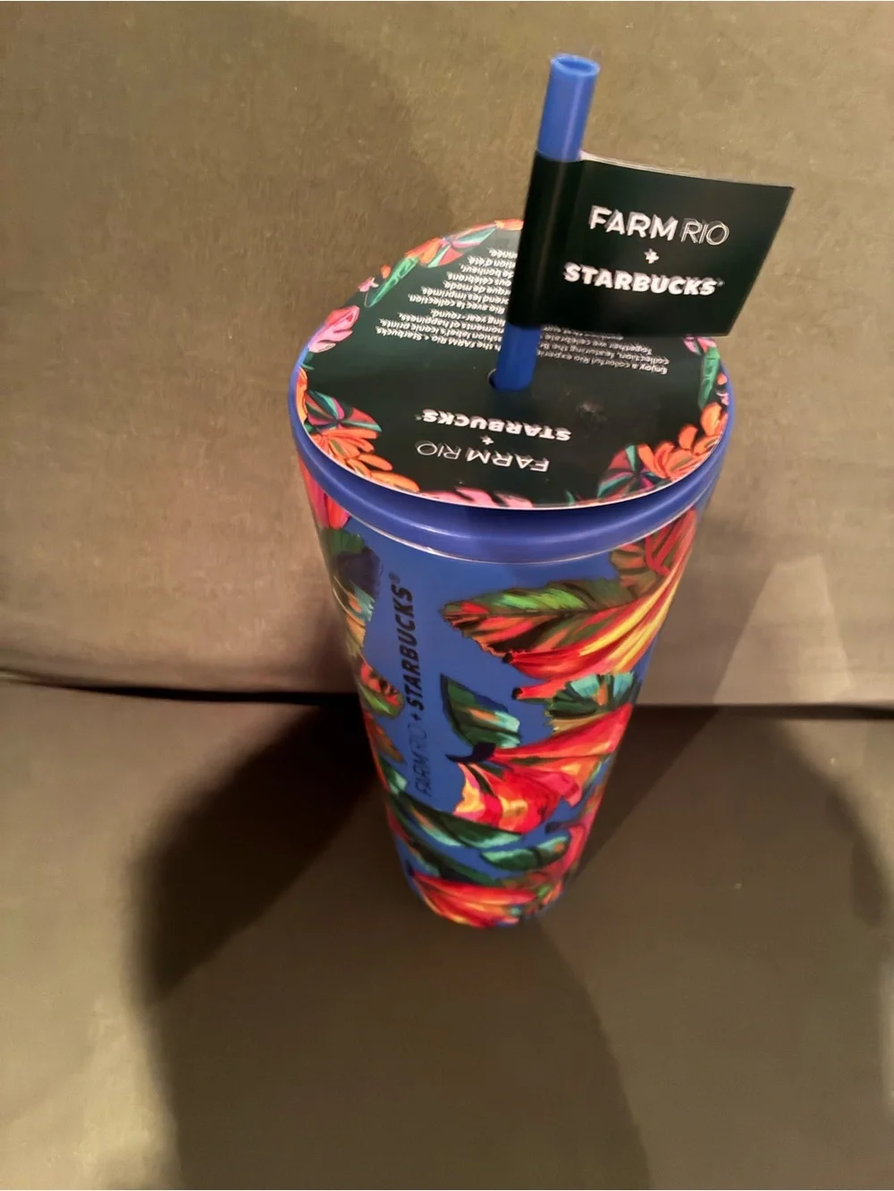 FARM Rio x Starbucks rare Blue Floral Starbucks Tumbler